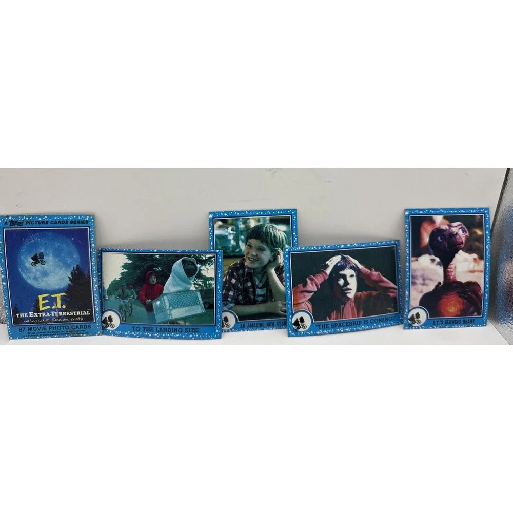 1982 E.T. Movie Trading Cards - Lot of 77 plus 8 Sticker Card